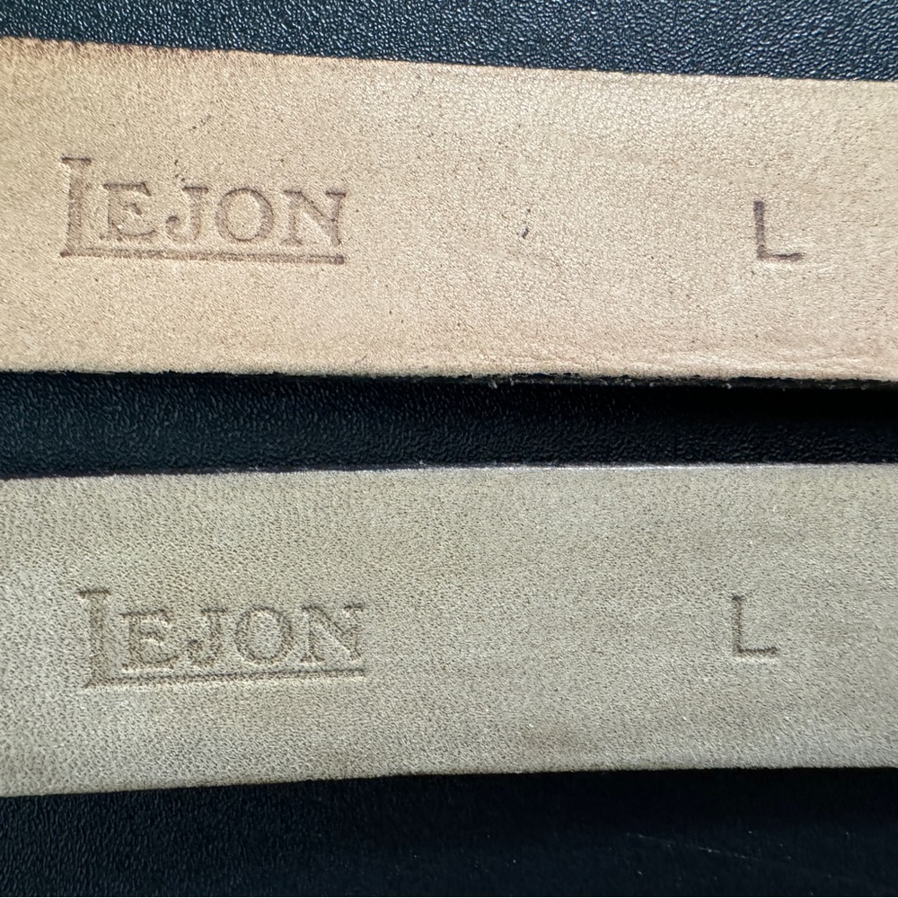 2 Lejon Italian Calfskin Belts - Picture 2 of 5
